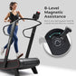 Sunny Health & Fitness Premium Manual Treadmill – Non-Motorized, Heavy-Duty, Commercial-Grade, Adjustable Handlebar, for Endurance Training, Optional 8-Level Magnetic Assistance & Free SunnyFit App