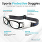 BLUE CUT Safety Basketball Goggles For Kids for Outdoor Sports Activities Anti Fog Replaceable to Prescription Lenses