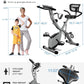 Foldable Exercise Bike Stationary Bikes for Home, 5 IN 1 Indoor Workout Bike, Cycling Bike with 16-Level Quiet Magnetic Resistance, 6.6 LBS Flywheel and 300LBS Capacity, 2025 Designed 817 X-bike