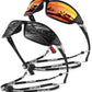 Polarized Sports Sunglasses for Men Women,Fishing Driving Rectangular Goggles UV400 Protection