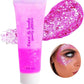 Go Ho Hot Pink Face Body Glitter Gel,Singer Concerts Hot Pink Face Paint Makeup,Holographic Chunky Sequins Glitters for Eye Lip Hair Nails,Festival Rave Accessories,52g
