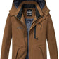 ELLSWOS Men's Waterproof Ski Jacket Winter Snow Coat Warm Hooded Raincoat Windproof Windbreakers