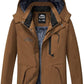 ELLSWOS Men's Waterproof Ski Jacket Winter Snow Coat Warm Hooded Raincoat Windproof Windbreakers