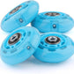8pcs Inline Skate Wheels Led Light-Up Wheels 64/70/72/76/80mm w/Bushings 85-88A for Kids and Youth Beginners Children's Inline Skates Indoor/Outdoor Use (Blue, 70mm)