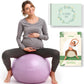 Trideer Pregnancy Birthing Ball - 1.7mm Extra Thick Yoga Ball for Maternity, Labor, Exercise, Physio, Recovery - Guide & Baby Memory Book Included - 440LB Anti-Burst & Non-Slip Stability
