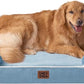 EHEYCIGA Orthopedic Dog Beds for Extra Large Dogs, Waterproof Memory Foam XL Dog Bed with Sides, Non-Slip Bottom and Egg-Crate Foam Big Pet Bed with Washable Removable Cover, Washed Blue