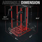 Mikolo Power Cage, 1500lbs Power Rack with LAT PullDown and Cable Crossover System, Squat Rack with Pulley System, Weight Cage for Home Gym with Training Attachments
