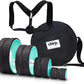 Ultimate Back + Neck Bundle, 4-Pack Chirp Wheel Massage Rollers, Carrying Case, Upper Back Posture Corrector, Includes Focus, Muscle Massage, and Gentle High Density Foam Rollers, Up to 500 lbs, Mint