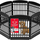 IRIS USA 34" 8-Panel Dog Playpen, 63 x 63 x 35, Puppy Fence, Puppy Playpen, Dog Play Pen Indoors, Pet Fence, Puppies/Small Dogs, Black