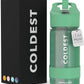 Coldest Insulated Water Bottle with Straw Lid - Stainless Steel Metal Insulated Bottle for Men & Women (Green Aurora Glitter, 14 oz)