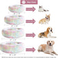 WNPETHOME Calming Dog Bed Cat Bed Donut, Faux Fur Pet Bed Self-Warming Donut Cuddler, Comfortable Round Plush Dog Beds (20 x 20 x 8 Inch, Rainbow)