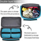 BAGLHER Pet Travel Bag, Double-Layer Pet Supplies Backpack (for All Pet Travel Supplies), Pet Travel Backpack with 2 Silicone Collapsible Bowls and 2 Food Baskets Sky Blue