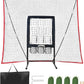 9 Hole Pitching Net, Heavy-Duty Baseball Net with Strike Zone for Pitching and Hitting, Height Adjustable Training Equipment with 9 Pocket Pitching Target for Baseball & Softball Practice