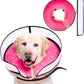 Inflatable Dog Cone Collar with Enhanced Anti-Licking, Soft Neck Donut for Dogs Cats, Recovery Pet Cone Collar After Surgery for Large Medium Small Dogs… (Donut Pink, Medium+)
