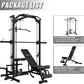 Mikolo Smith Machine Home Gym Power Cage (1:1 Ratio Strength Trainer) (Space Saving Design) (with 8 Free Attachments) Squat Rack for Full Body Training