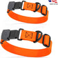 Dogline Biothane Waterproof Dog Collar with Herm Sprenger Black Stainless Steel Quick Release Buckle – Heavy Duty Tactical Durable Collar for Dogs – Comfortable and Safe Pet Collar W1 L 15-25" Orange