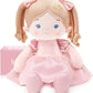 Soft Baby Doll Toys (16''), My First Baby Rag Doll for 1 Year-Old Girl Birthday Gift, Christmas Plush Toys Gift for Toddler Kids Infants-Princess-Coral