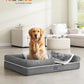 Feandrea Dog Bed, Orthopedic Large Waterproof Bed, Removable Washable Cover Dog Sofa with Non-Slip Bottom, Raised Edges, 42 x 32 x 8 Inches, Light Gray UPGW077G02V1