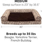 FurHaven Soft, Orthopedic Foam Sofa Dog Bed with Washable & Removable Cover - Plush/Woven - Desert Brown, Dogs Up to 35 lbs - Medium