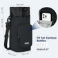 Insulated Water Bottle Carrier Bag with Strap Phone Pocket for 25/32/40/64 oz Tumbler Cup, Water Bottle Holder