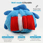 Petbobi Interactive Dog Toys for Boredom - Moving Dog Toy for Stimulating Play, Pet Plush Squeaky Ball for Small Medium Breeds with 4 Batteries, Blue