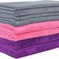 JML Microfiber Towels, Beach Towel Sets (6 Pack, 27" x 55") - Extra Absorbent, Fast Drying, Multipurpose for Bath, Swimming, Fitness, Sports, Yoga, Grey/Pink/Purple