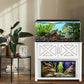 40 Gallon Tank Stand with Cabinet and Power Outlets, Heavy Duty Metal Aquarium Stand for 40-50 Gallon Breeder Tank, Turtle Tank, Double Terrarium Stand, 660LBS Capacity, White