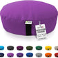 Bean Products Zafu Meditation Pillows for Sitting on Floor, Yoga Cushion, Cotton/Buckwheat Fill Yoga Pillow, Zafu Meditation Cushion, Zen Kneeling Prayer Pad- Made in USA - 14"x18" Oval - Orchid