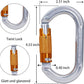 SOB Auto Locking Climbing Carabiner Clips,Heavy Duty Asymmetrical Carabiner Connector Used for Rappelling Gear Rescue Outdoor Projects Dog Leash