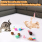 Wettarn 22 Pieces Cat Toys Set, with 2 Collapsible Tunnels for Indoor Cats and 20 Kitten Toys Tubes and Tunnels Interactive Feather Mouse Crinkle Balls for Pets Puppies(Colorful)