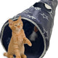 NFL Dallas Cowboys Cat Tunnel Tube Toy with Plush Football Catnip and Feathers Collapsible Tunnel for Cats to Play, Peek and Hide, Sporty & Fun Cat Tunnel Toy with Team Logo All-Over Design!