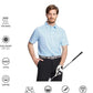 Men's Golf Polo Shirts Short Sleeve Striped Performance Moisture Wicking Dry Fit Golf Shirts for Men