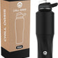 Chill Oasis Water Bottle | Compatible With Popular Flavor Cartridges | BPA Free, Leak Proof, Double-Walled Vacuum Insulated Stainless Steel, and Dishwasher Safe | Cold for 24 Hours (Black, 32oz)