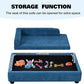 AFBKSS&BB Pet Sofa with Hidden Storage for Puppy and Cat,Linen Fabric Dog Sofa,Cat Couch with Wooden Frame (Blue)