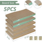 MECOOL Cat Scratching Board，5PC Cat Scratch Pad with Box，Reversible Corrugated Cat Scratcher Cardboard and Lounge Bed for Indoor Cats, Catnip