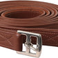 Exion FlexiStrong Stirrup Leathers for English Saddle | Ultra-Soft Cow Calfskin with Nylon Core | 1” Wide Stirrup Leathers for Daily Use | Sizes 48" to 62" | Black, Brown