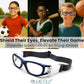 BLUE CUT Safety Basketball Goggles For Kids for Outdoor Sports Activities Anti Fog Replaceable to Prescription Lenses
