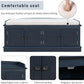 Storage Bench with 4 Doors and Adjustable Shelves, Shoe Bench with Removable Cushion for Living Room, Entryway 42.7" L x 16" W x 17.4" H (Antique Navy)