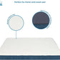 Best Pet Supplies Cute Dog Crate Mat Flat Bed with Waterproof Exterior, Thick Orthopedic Egg Foam Mattress, and Soft Sherpa Fleece Cover for Small, Medium, and Large Breeds - Blue, 30X20X3