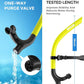 OMID SN1 Snorkel for Adult Youth, Diving Snorkel with One-Way Purge Valve, Food-Grade Silicone Mouthpiece