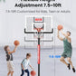 IGL In ground Basketball Hoops Outdoor, 10ft Height Adjustable Basketball Goal In ground with Shatterproof Backboard and Pro-Style Rim