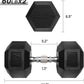 RitFit 5-650 LBS PVC Encased Hex Dumbbell Sets with Optional Rack for Home Gym, Hand weight with Chrome Handle for Strength Training, Workouts