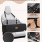 Dog Car Seat for Large Medium Dogs, Pet Car Seat Under 55 lbs or 2 Puppies, Removable Washable Pets Travel Booster Bed for Automotive Backseat with Comfy Thick Cushion, 2 Safety Leashes(Black/Gray)