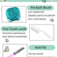 6ps Dog Cat Brush Grooming Kitf, Dog Cat Brushes, Bath Brush, Dematting Rake and Comb, Nail Clipper, Nail File, Flea Comb (Pink 6 Kits)