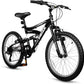 WEIZE Kids Mountain Bike, 20 inch Kids' Bicycles for 6-11 Years Old Boys Girls with Dual Full Suspension, 6 Speeds Drivetrain, High-Carbon Steel Frame, Ideal for Young Riders and Adventurers