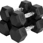 Hex Dumbbells Set, PVC Coated Exercises & Fitness Dumbbell Weights Set for Strength Training Home Gym