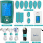 Belifu Dual Channel TENS EMS Unit 24 Modes Muscle Stimulator for Pain Relief Therapy, Electronic Pulse Massager Muscle Massager with 10 Pads, Dust-Proof Drawstring Storage Bag, Fastening Cable Ties