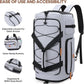 Gym Bag for Men and Women with Shoe & Laptop Compartment, 3-in-1 Sports Travel Duffel Bag Anti-Theft Weekender Carry-On Backpack for Airplane & Workout, Overnight Travel Bag,35L (Light Grey, Medium)
