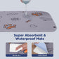 Washable Waterproof Pee Pads for Dogs - 2-Pack Small 18x24 Super Absorbent Reusable Training Pads, Non-Slip & Ideal for Puppies & Dog Playpen, Crate & Potty