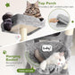 Globlazer Extra Large Cat Tower, 81-inch Tall Cat Tree for Big Cats 20 lbs, XXL Heavy Duty Cat Scratching Tower for Indoor Adult Cats with 3 Cat Condos, 8 Scratching Posts, F81, Light Grey